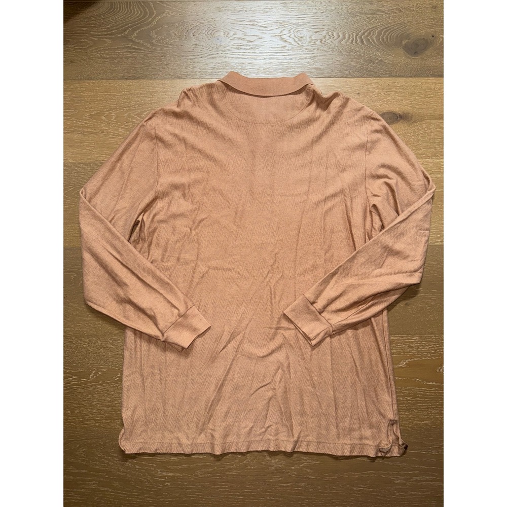 Polo Golf Ralph Lauren Pima Cotton Cashmere Silk Herringbone Polo Shirt Mens XL - Picture 5 of 5